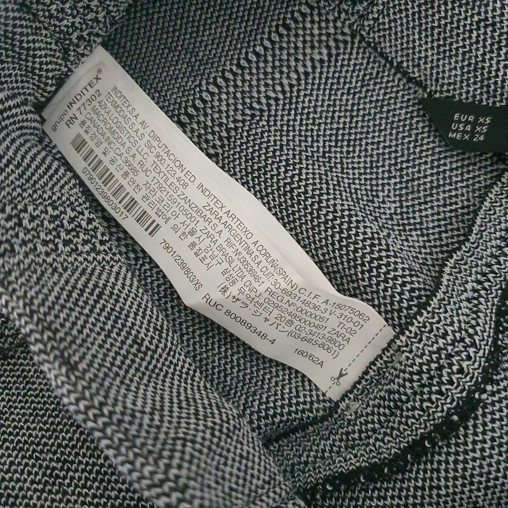 Zara Basic Gray Tweed A-Line Textured Mini Skirt … - image 8